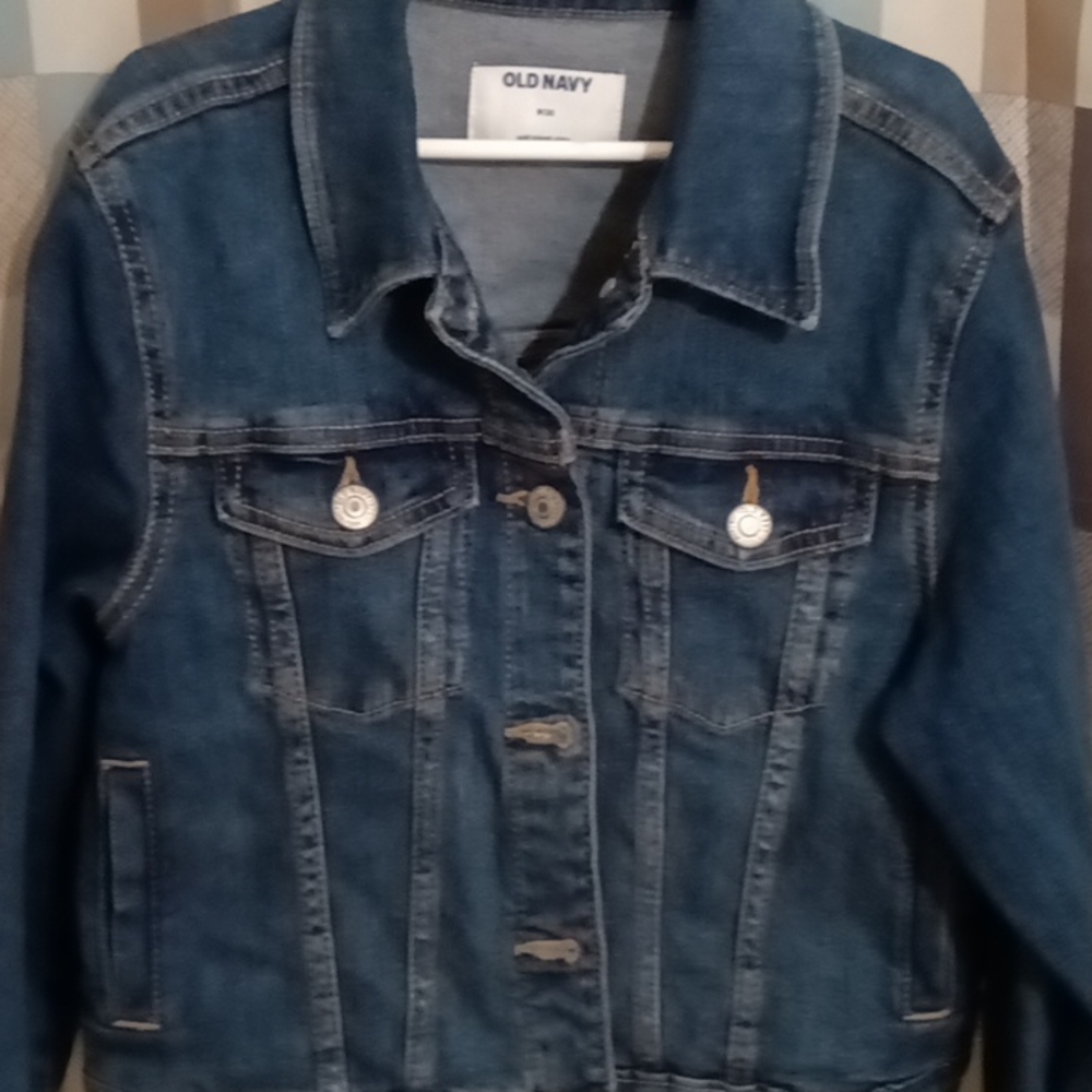 FINAL PRICE OLD NAVY girl's denim blue jean jacket Size 8 - Picture 1 of 3